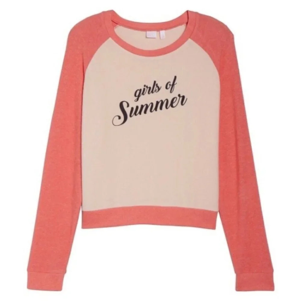 Make + Model Fuzzy Pullover Sweater Colorblock NWT